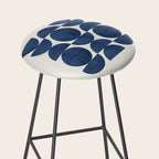 Blue navy retro scandinavian Mid century modern Stool Gallery Image 2