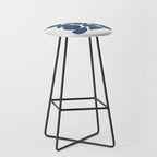 Blue navy retro scandinavian Mid century modern Stool Gallery Image 1