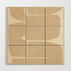 Modern Abstract Minimal Shapes 215 Wood Wall Art Gallery Image 1
