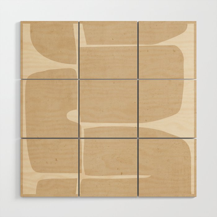 Modern Abstract Minimal Shapes 215 Wood Wall Art Gallery Image 1