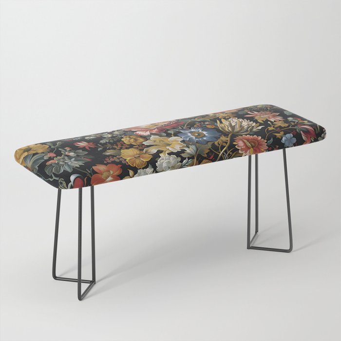 Countryside Bloom Ethereal Dark Floral Bench Gallery Image 1