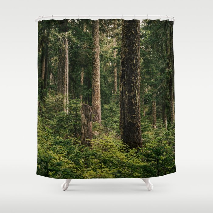 Green Forest Shower Curtain Gallery Image 1