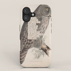 Bird Divinations: Great Cinereous Owl (about: almanacofbirds.org) iPhone Case Gallery Image 1