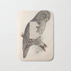 Bird Divinations: Great Cinereous Owl (about: almanacofbirds.org) Bath Mat Gallery Image 1
