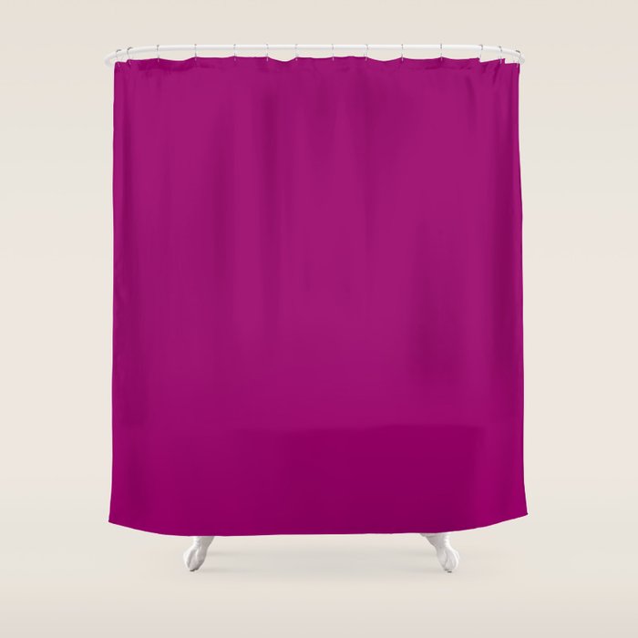 NOW MAGENTA SOLID COLOR Shower Curtain Gallery Image 1