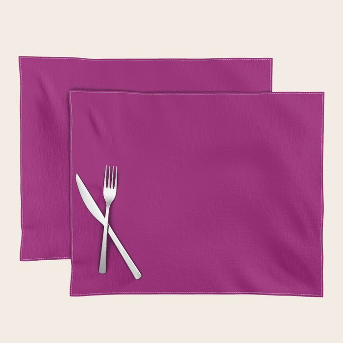 NOW MAGENTA SOLID COLOR Placemat Gallery Image 1