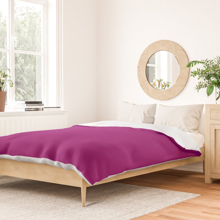 NOW MAGENTA SOLID COLOR Duvet Cover Gallery Image 2