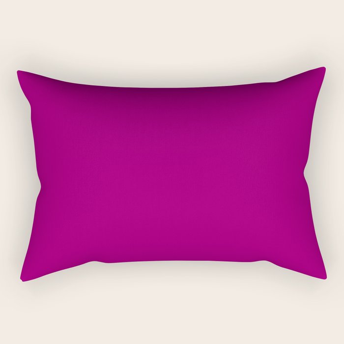 NOW MAGENTA SOLID COLOR Rectangular Pillow Gallery Image 2