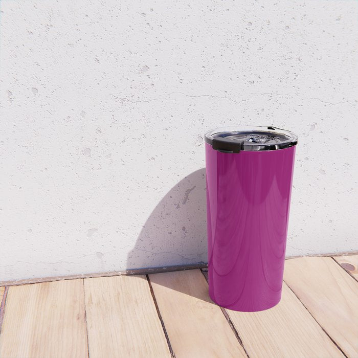 NOW MAGENTA SOLID COLOR Travel Mug Gallery Image 4