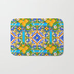 Summer ,Sicilian tiles ,citrus,lemons Mediterranean Pattern  Bath Mat Gallery Image 1