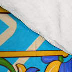Summer ,Sicilian tiles ,citrus,lemons Mediterranean Pattern  Comforter Gallery Image 4