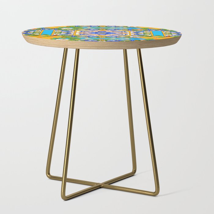 Summer ,Sicilian tiles ,citrus,lemons Mediterranean Pattern  Side Table Gallery Image 1