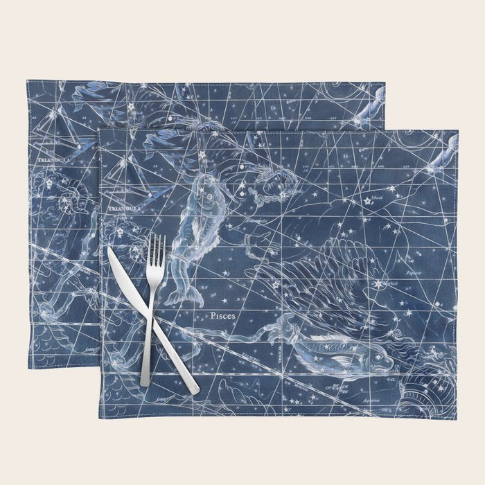 Pisces sky star map Placemat Gallery Image 1