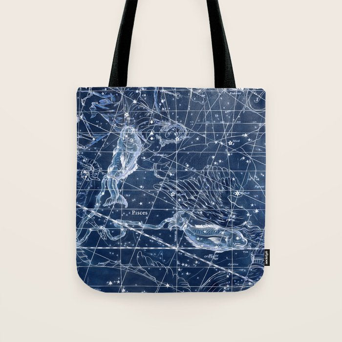 Pisces sky star map Tote Bag Gallery Image 1