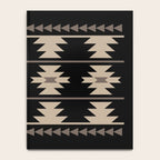 Southwestern Pattern 132 Black and Beige Notebook Gallery Image 4