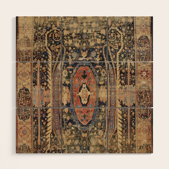 Ziegler Sultanabad West Persian Rug Print Wood Wall Art Gallery Image 1
