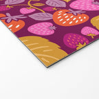 Strawberry Fields - Magenta Gold Welcome Mat Gallery Image 2