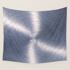 Silver Metallic Stainless Steel Pattern Wall Tapestry Gallery Image 4