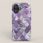 Mermaid Purple and Silver iPhone Case Gallery Image 1