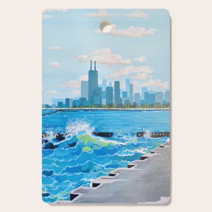 City on the Lake Cutting Board Gallery Image 1