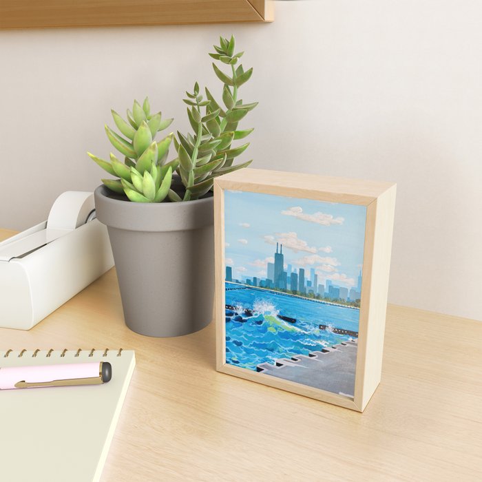 City on the Lake Mini Art Print Gallery Image 2