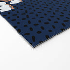 Big flowers Lily of the valley dark denim Welcome Mat Gallery Image 2
