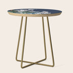 Big flowers Lily of the valley dark denim Side Table Gallery Image 1