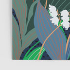 Big flowers Lily of the valley dark denim Poster Gallery Image 3