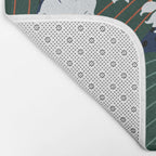 Big flowers Lily of the valley dark denim Bath Mat Gallery Image 2