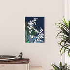 Big flowers Lily of the valley dark denim Poster Gallery Image 2
