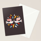 Retro christmas birds illustration Stationery Card Gallery Image 2