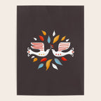 Retro christmas birds illustration Poster Gallery Image 4
