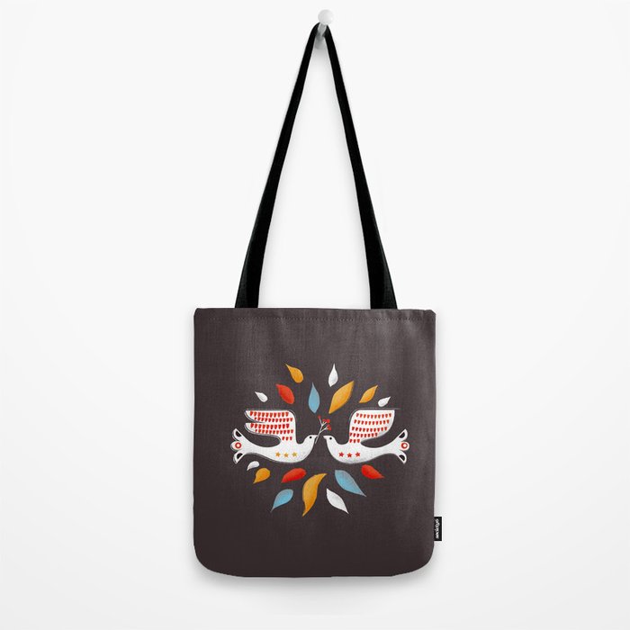 Retro christmas birds illustration Tote Bag Gallery Image 2