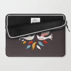 Retro christmas birds illustration Laptop Sleeve Gallery Image 2