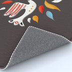 Retro christmas birds illustration Rug Gallery Image 4