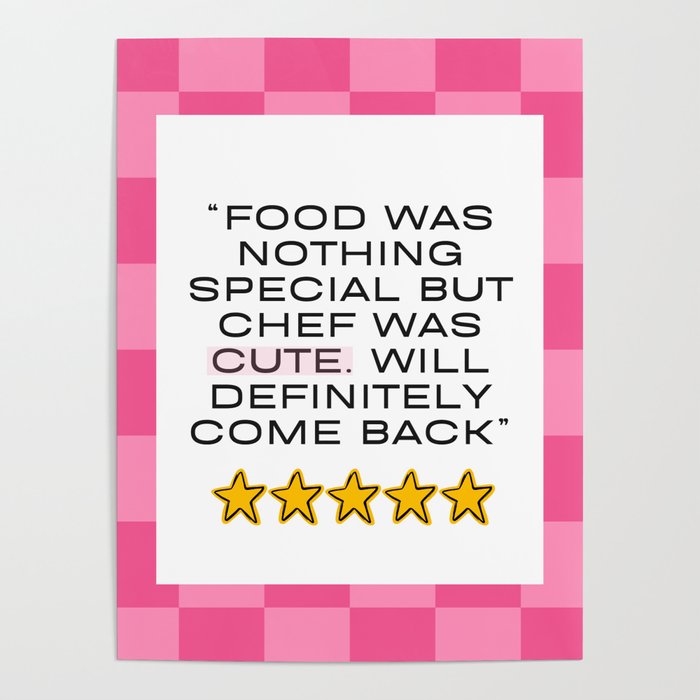 Cute chef_pink Poster Gallery Image 1
