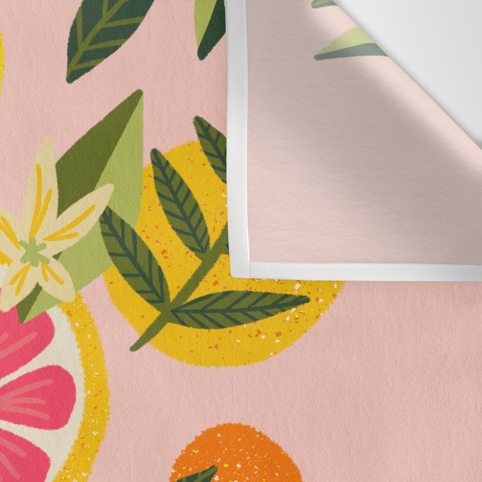 Grapefruit Blooms â Blush Wall Tapestry Gallery Image 3