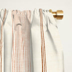 ivy stripes - cream, rust and terracotta Window Curtain Gallery Image 2