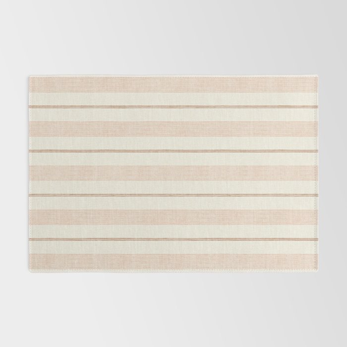ivy stripes - cream, rust and terracotta Rug Gallery Image 2