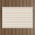 ivy stripes - cream, rust and terracotta Outdoor Rug Gallery Image 1