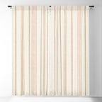 ivy stripes - cream, rust and terracotta Window Curtain Gallery Image 5