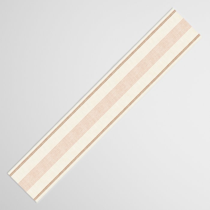 ivy stripes - cream, rust and terracotta Table Runner Gallery Image 3
