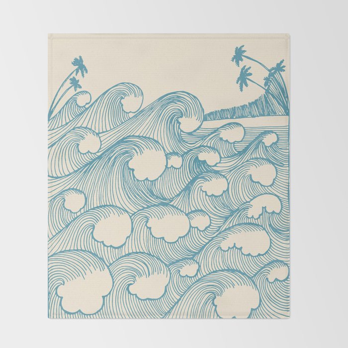 Waves Throw Blanket Gallery Image 2