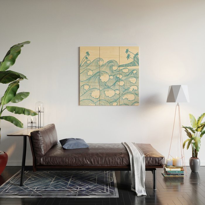 Waves Wood Wall Art Gallery Image 2