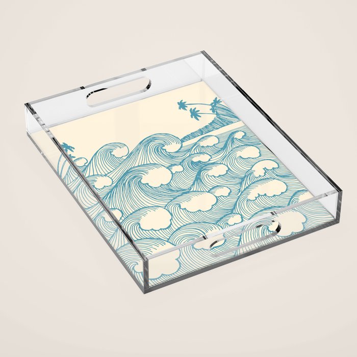 Waves Acrylic Tray Gallery Image 1