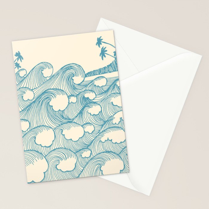 Waves Stationery Card Gallery Image 2