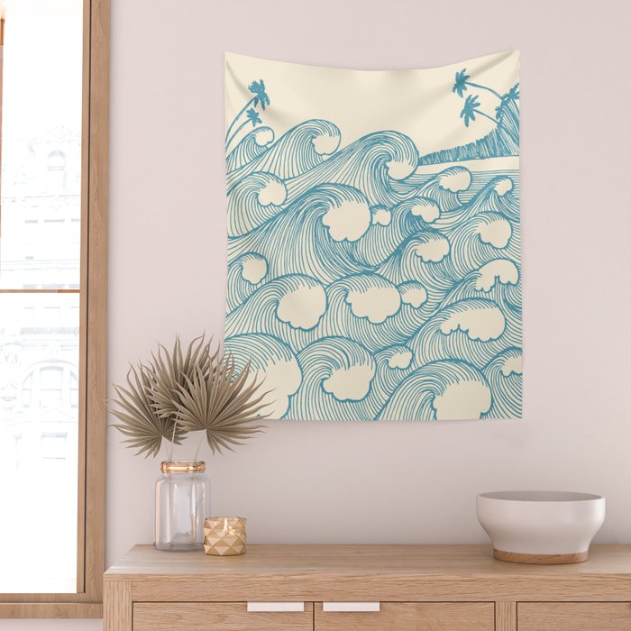 Waves Wall Tapestry Gallery Image 2