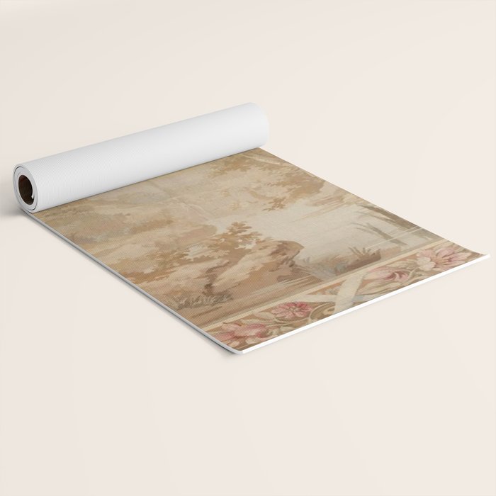 Antique 18th Century French Aubusson Pastel Verdure Tapestry Yoga Mat Gallery Image 2