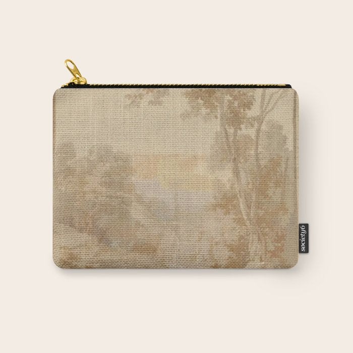 Antique 18th Century French Aubusson Pastel Verdure Tapestry Carry All Pouch Gallery Image 1