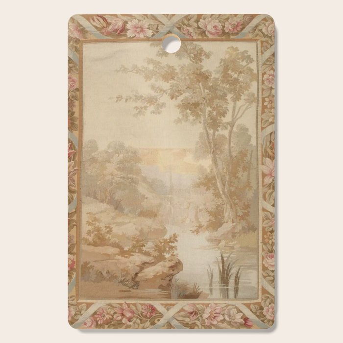Antique 18th Century French Aubusson Pastel Verdure Tapestry Cutting Board Gallery Image 1